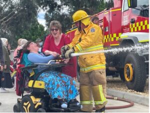 Tamara Achieved Her Dream of using a Fireman's Hose with the Epping CFA